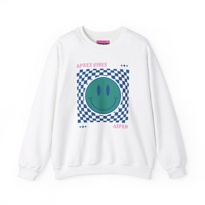 Après Vibes Aspen Smiley Face Crewneck Sweatshirt