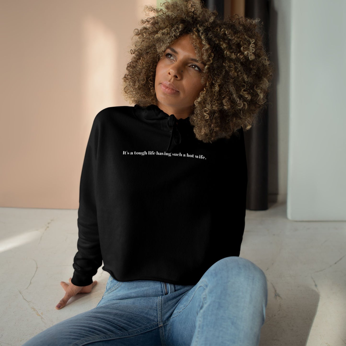 Hot Wife Cropped Hoodie