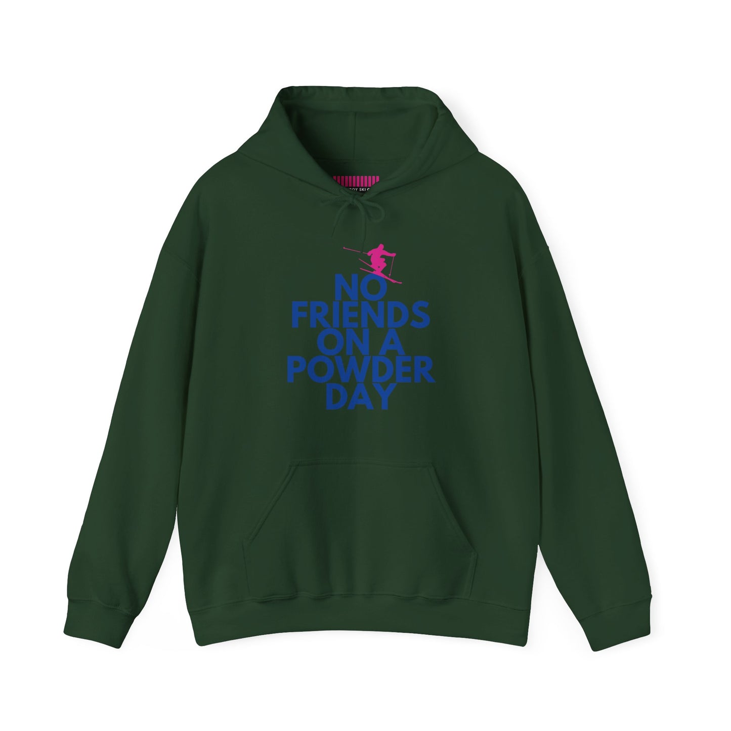 No Friends on a Powder Day Skier  Hoodie Sweatshirt