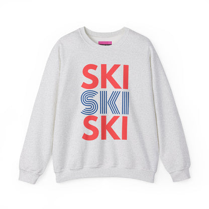 SKI SKI SKI Red & Blue Crewneck Sweatshirt