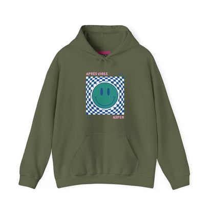 Après Vibes Aspen Smiley Face Hoodie Sweatshirt