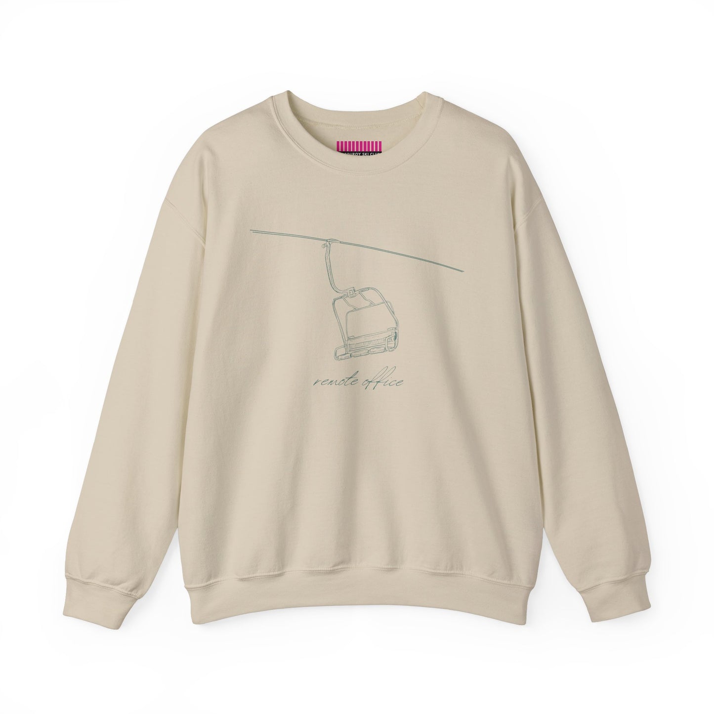 Remote Office Ski Lift Crewneck Sweatshirt