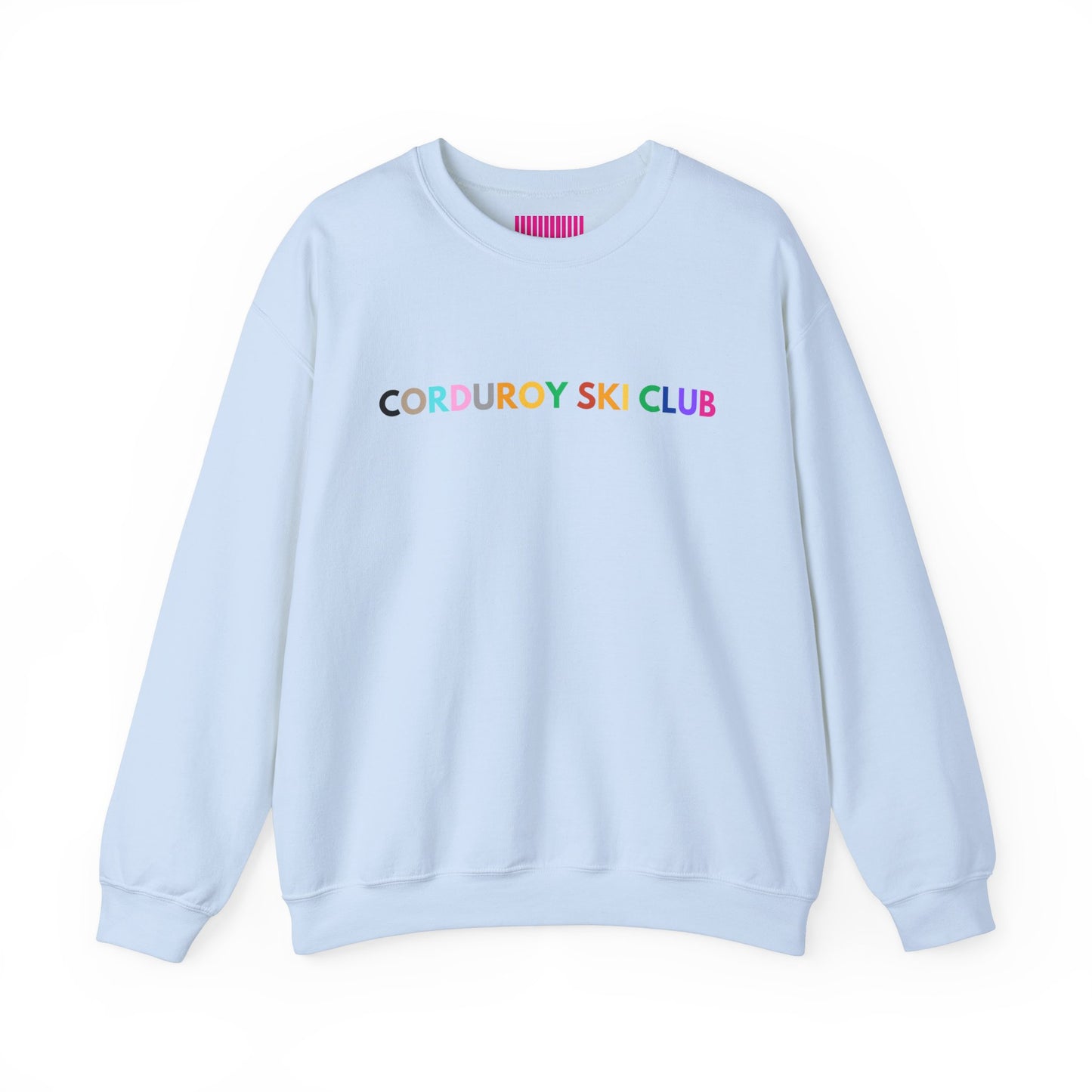Corduroy Ski Club Rainbow Font Crewneck Sweatshirt