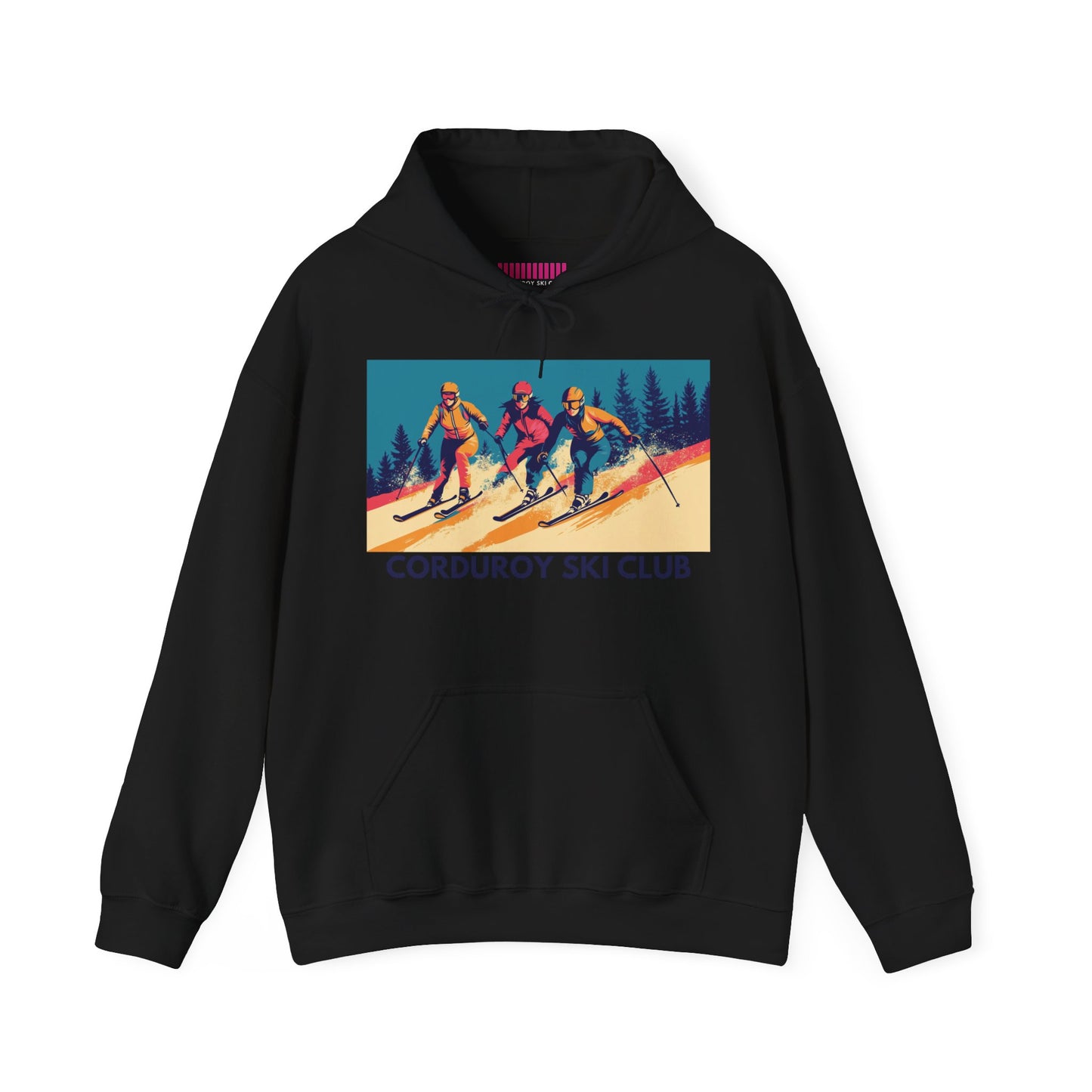 Three Skiers Hoodie Sweatshirt