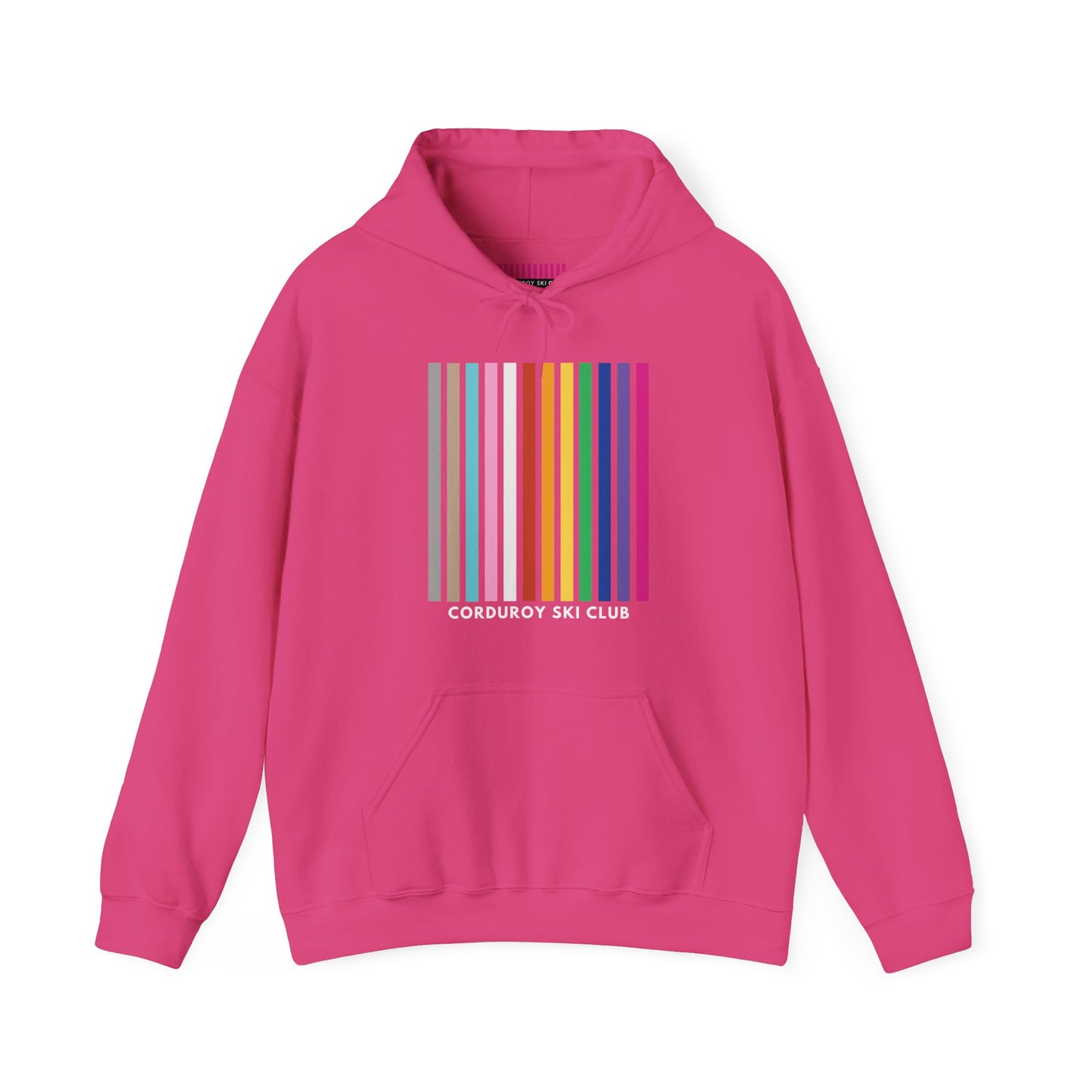 Corduroy Ski Club Logo Rainbow Hoodie Sweatshirt