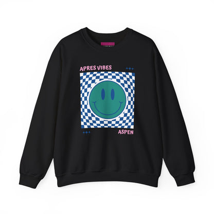 Après Vibes Aspen Smiley Face Crewneck Sweatshirt