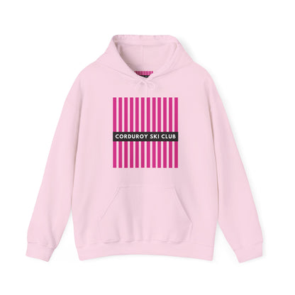 Corduroy Ski Club Pink Logo Hoodie Sweatshirt