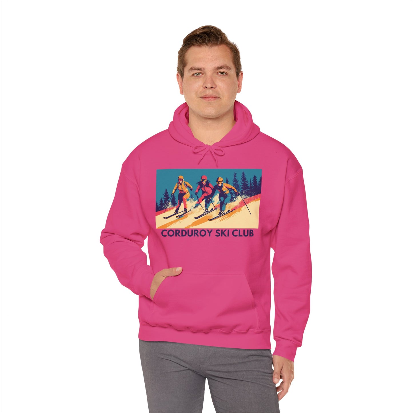 Three Skiers Hoodie Sweatshirt