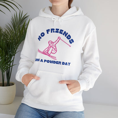 No Friends On a Powder Day Hoodie Sweatshirt