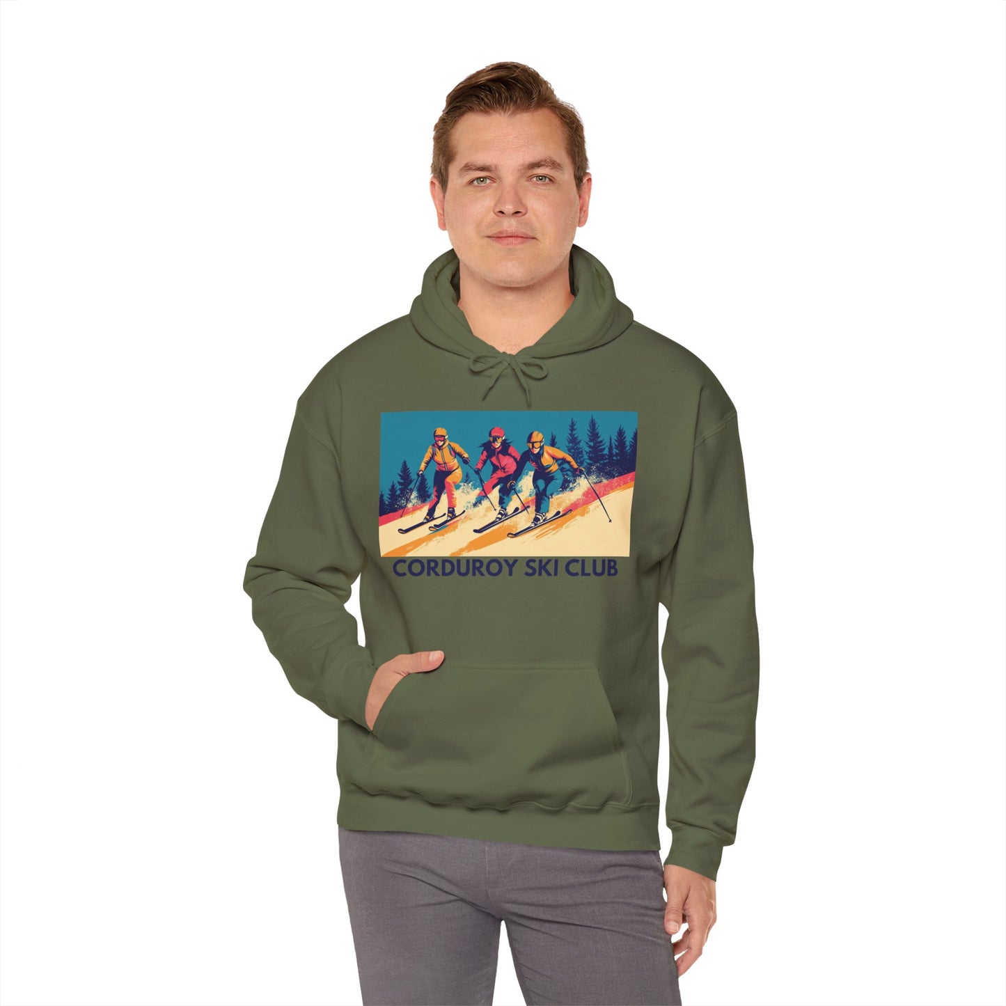 Three Skiers Hoodie Sweatshirt