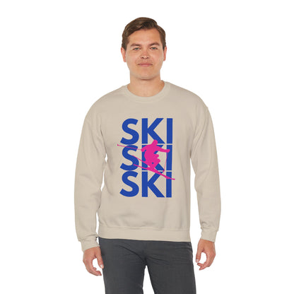 SKI SKI SKI Skier Crewneck Sweatshirt